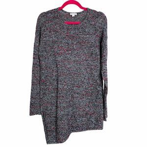 Pure Jill Women's Black & Red Asymmetrical Sweater Size Small